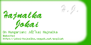 hajnalka jokai business card